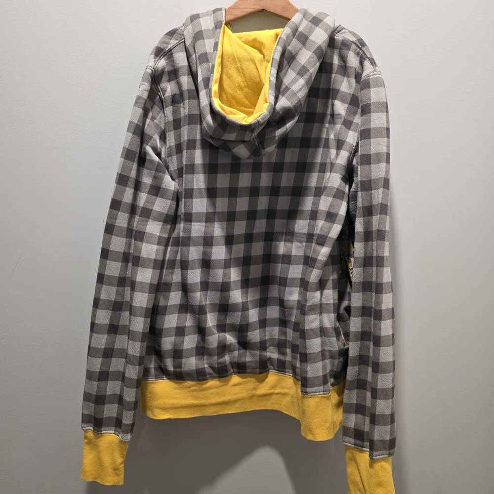 Bob Marley Zip Hoodie Zion Rootswear Plaid Graphic Sweatshirt Size L - Picture 11 of 13